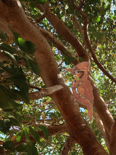 Woodpecker & Robin Ornament Rusty Metal Bird Statues Country Style Garden Fence Look At The Picture - Shop at LoveMi