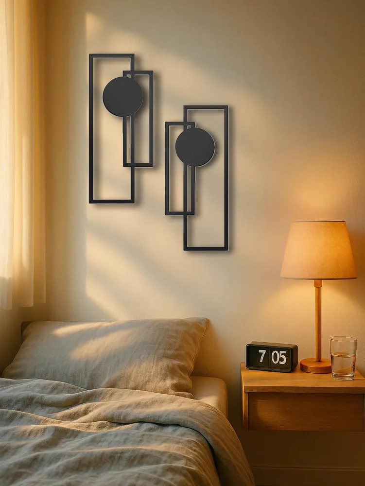 Metal Wall Decoration Minimalist Abstract Geometric ,Vertical Decor Perfect Look At The Picture - Shop at LoveMi