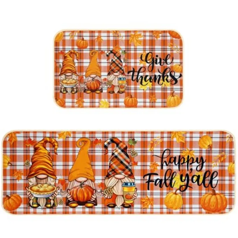 NOVWANG Fall Kitchen Mat Set Of 2, Autumn Kitchen Rugs Maple Leaves Kitchen Mats Decor Thanksgiving Decorative Floor Door Mat, Fall Kitchen Mats An... - Shop at LoveMi