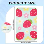 Cute Strawberry Flower Bath Mat, Green Bathroom Rugs Bathroom Accessories, Funny Colorful Non Slip Floor Bath Rug Machine Washable Absorbent Door M...