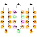Halloween Light Up Necklaces, Pumpkin Shaped LED Necklace Halloween Eve Costume Party Accessories 3D Necklace Halloween Accessories For Halloween P...
