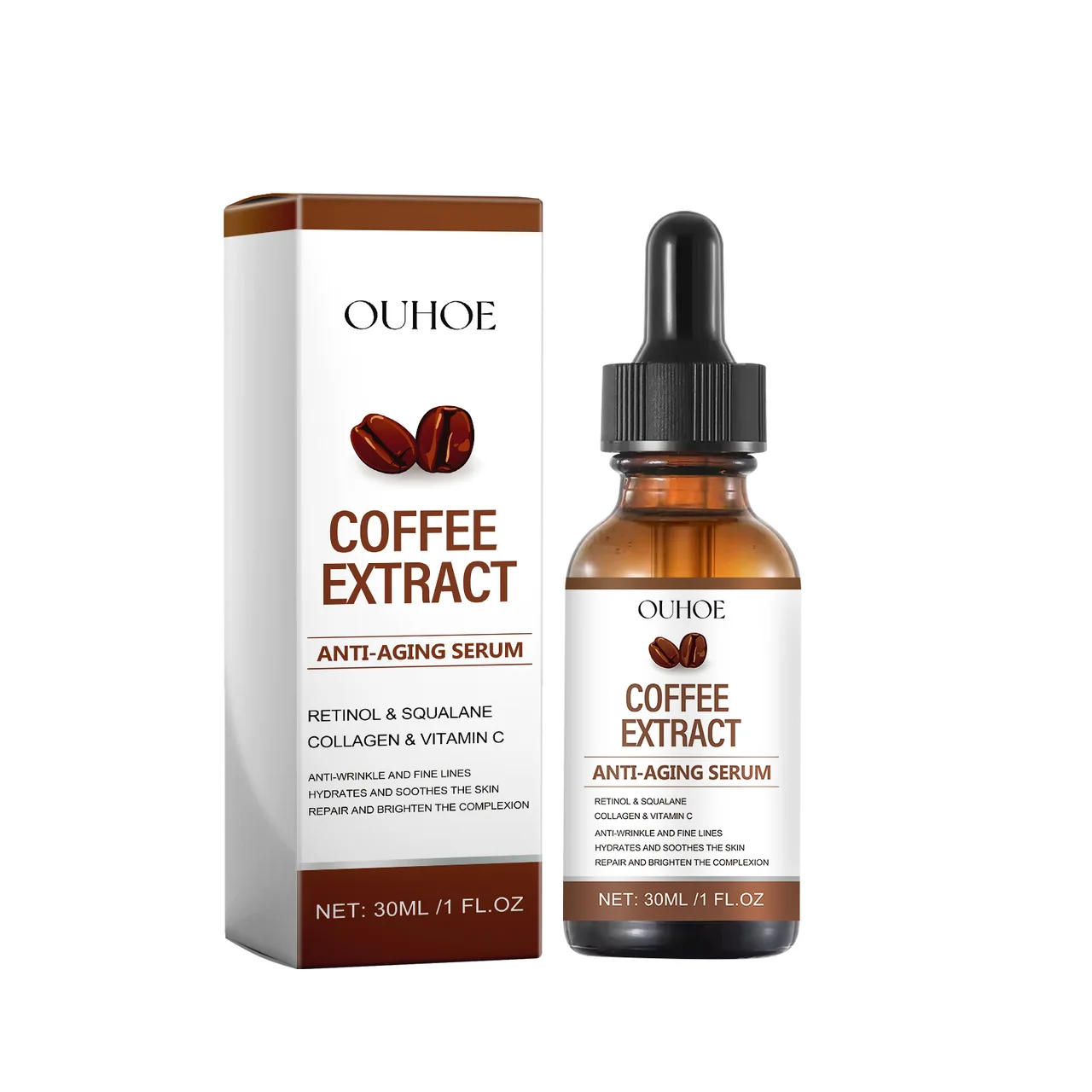 OUHOE Caffeine Face Anti-Wrinkle Serum - 30Ml