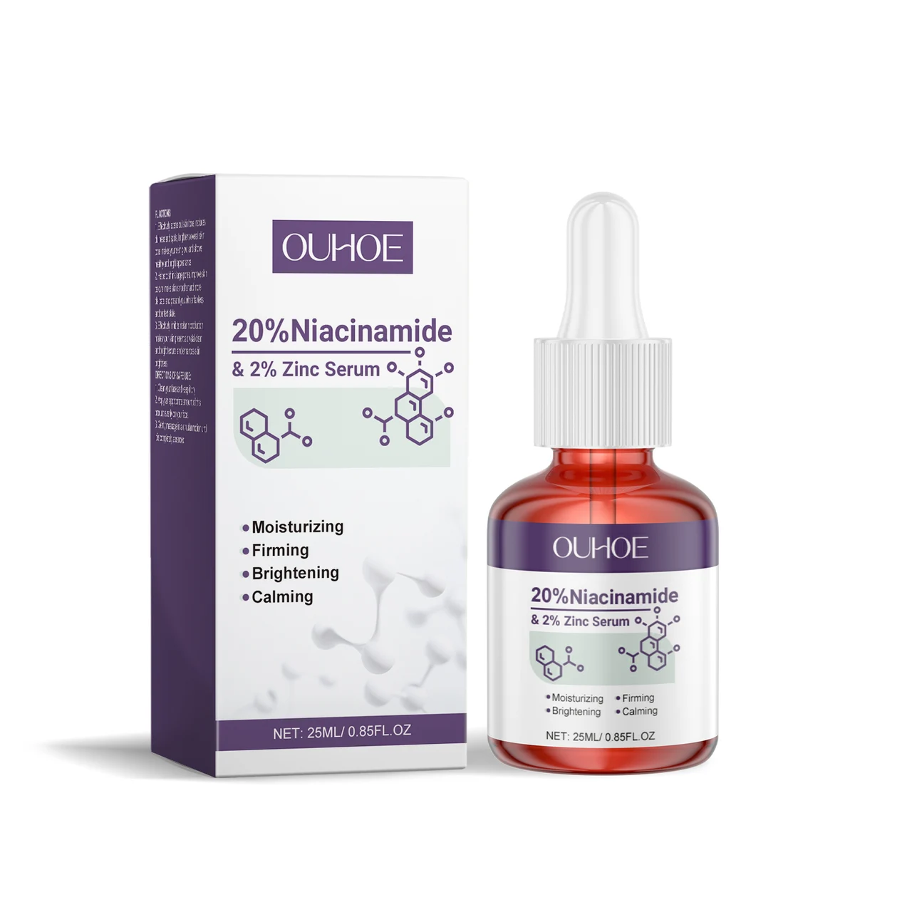 OUHOE Nicotinamide Anti-Acne Firming Serum Mild Moisturizing And Lightening Facial Acne Tender Skin Serum - 25Ml