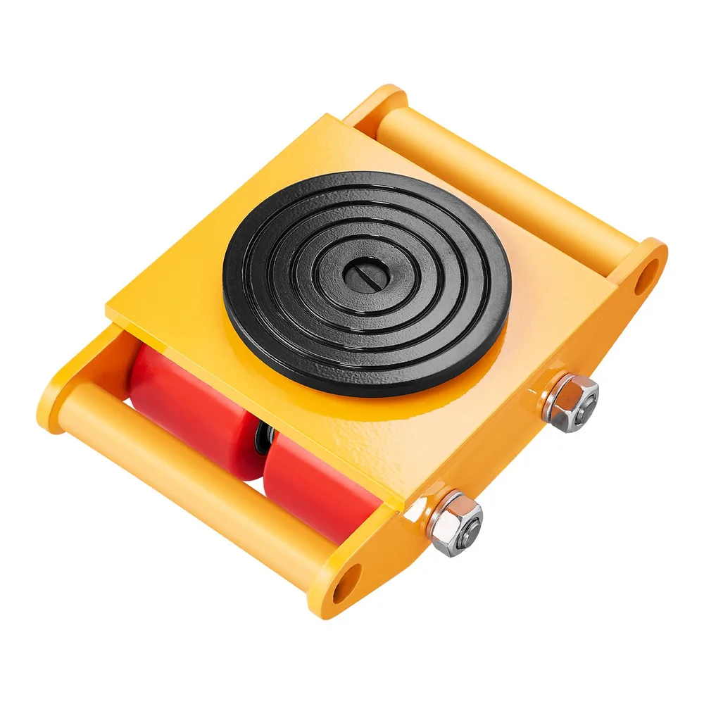 Machinery Skate Dolly, 13,200 LBS-6T Industrial Machinery Mover, Heavy Duty Carbon Steel Machinery Moving Skate With 4 PU Wheels And 360 Rotation N...