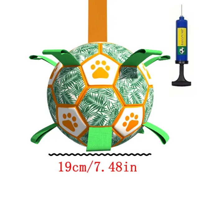 Interactive Pet Football Toys With Grab Tabs Dog Bite Chew Balls Pets Accessories Puppy Outdoor Training Soccer 5.91 7.48in Big - Shop at LoveMi