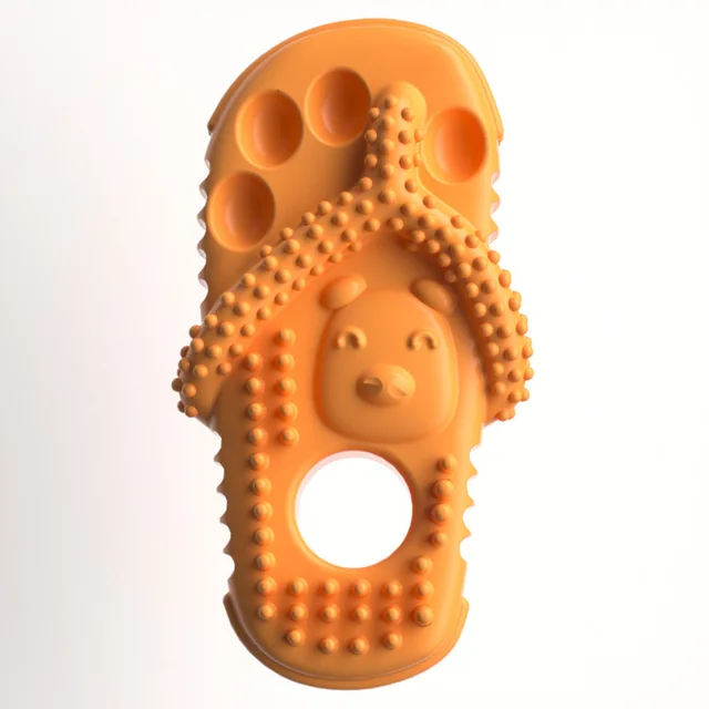 Pet Dog Chewing Toys, Slippers, Teething Toys For Puppies, Durable Rubber Shoes And Slippers, Cleaning Teeth And Protecting Oral Health Orange - Shop at LoveMi