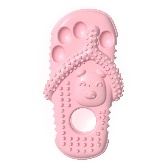 Pet Dog Chewing Toys, Slippers, Teething Toys For Puppies, Durable Rubber Shoes And Slippers, Cleaning Teeth And Protecting Oral Health Pink - Shop at LoveMi