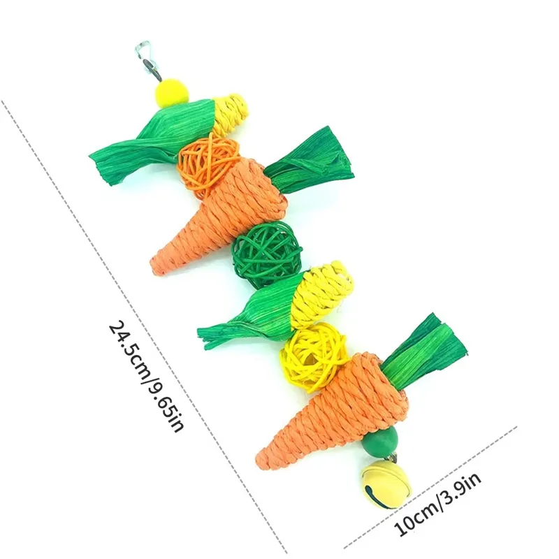Parrot Toy Hanging Perch Climb Playing Equipment Cage Accessories Bird Bite Toy For Parakeets Macaws Cockatiels Lovebird Finches Sepak - Shop at LoveMi