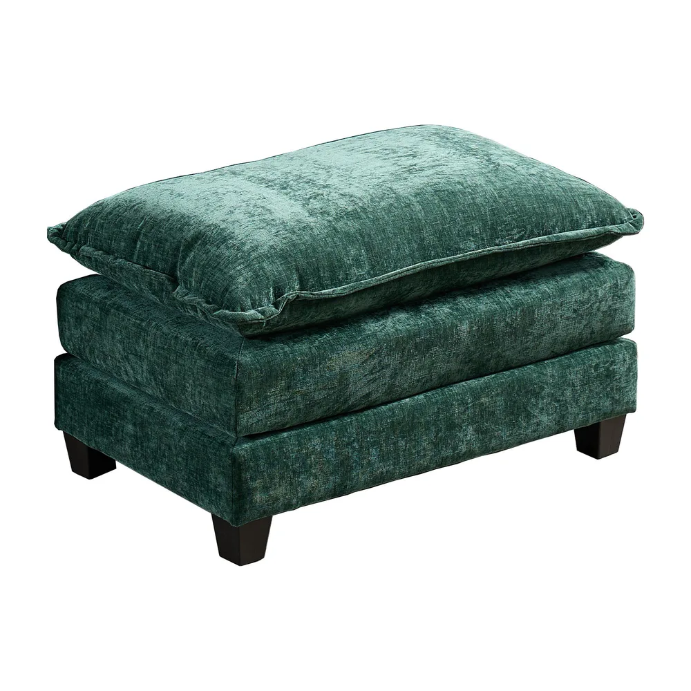 Cloud Sofa Ottoman Only, Modern Sectional Couch, For Living Room Bedroom And Apartment, Comfy Double Layer Upholstered Seat Cushion, Breathable Che... Green - Shop at LoveMi