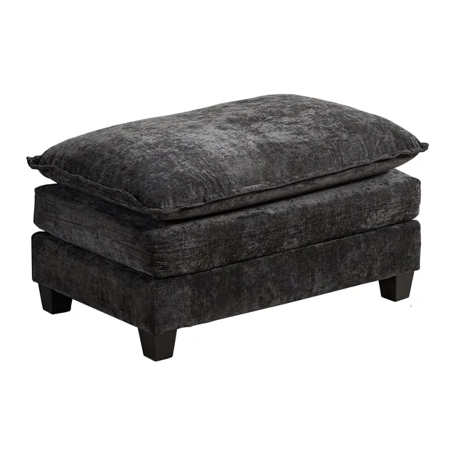 Cloud Sofa Ottoman Only, Modern Sectional Couch, For Living Room Bedroom And Apartment, Comfy Double Layer Upholstered Seat Cushion, Breathable Che... Black - Shop at LoveMi