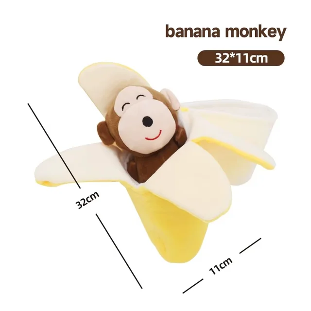 Interactive Squeaky Dog Toys For Puppies Boredom Buster Chew Toys For Corgi & Small Breeds, Durable Enrichment Sniffing Banana Monkey - Shop at LoveMi