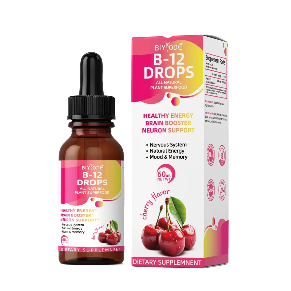 Vitamin B12 Dietary Supplement Liquid Energy Booster Drops For Optimal Support Original - Shop at LoveMi