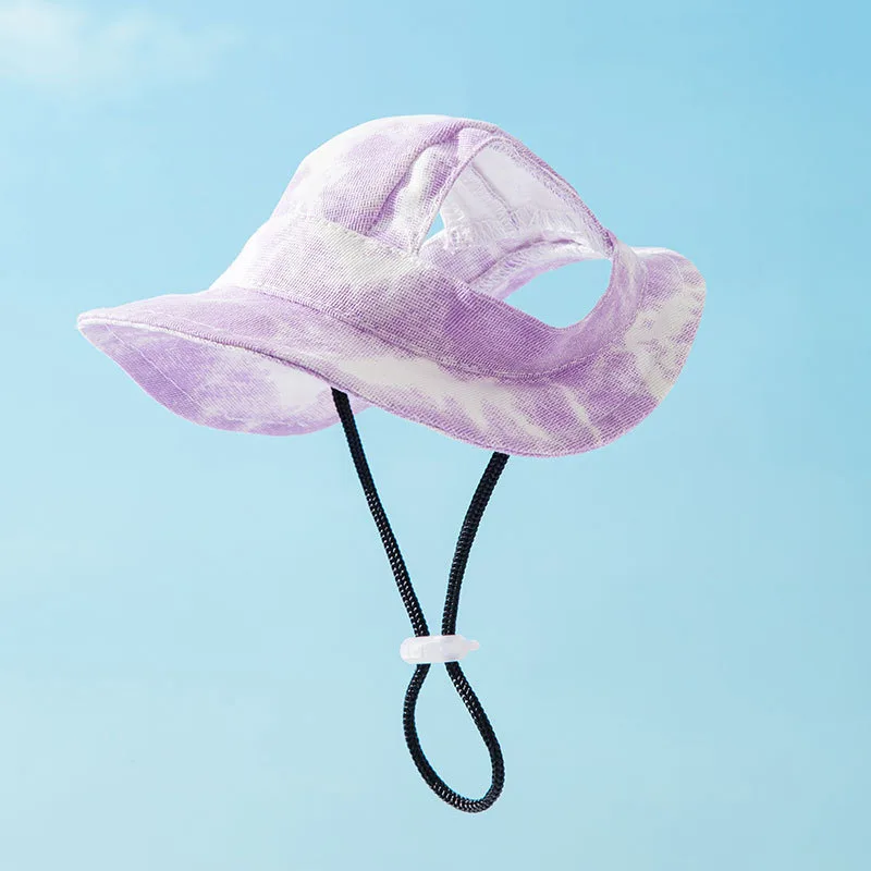 Pet Hats With Ear Holes Adjustable Puppy Dog Cap Hat For Small Medium Dogs Pug Mascotas Accessories Costume Purple - Shop at LoveMi