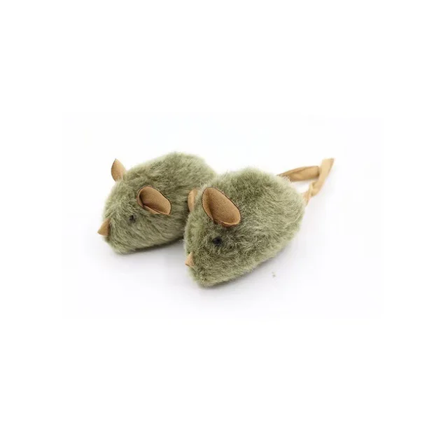 Funny Plush Mice Cat Toy Simulation Mouse Kitten Toy Bite resistant Automatic Chirping Interactive Cat Chew Toy 2Pc - Shop at LoveMi