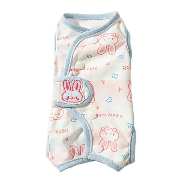 Cat Weaning Clothes Cute Sterilization Suit Protect Belly Clothing For Dogs Cats Anti lick Recovery Clothing Pet Care Clothes Pink Little Rabbit - Shop at LoveMi