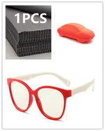 Anti-blue light children glasses - Red White Set1