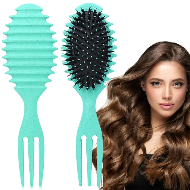 Curl Defining Hair Brush, Boar Bristle Styling Brush For Curly Hair, Shaping & Defining Curls For Women W13535683 - Shop at LoveMi
