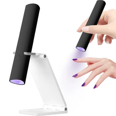 UV Light For Gel Nails, Mini U V LED Nail Lamp Handheld With Stand, Portable Nail Dryer Rechargeable USB Cordless For Fast Drying, Black W13535671 - Shop at LoveMi