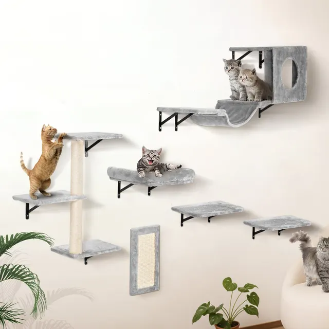Wall Mounted Cat Shelves, Cat Wall Shelves And Perches With Jumping Boards, Hammock, Sofa, Cat Tree & Cat Grip, Cat Furniture And Shelves Up To 40 ... Zysbgsmpj6Jtky3Nyv0 - Shop at LoveMi
