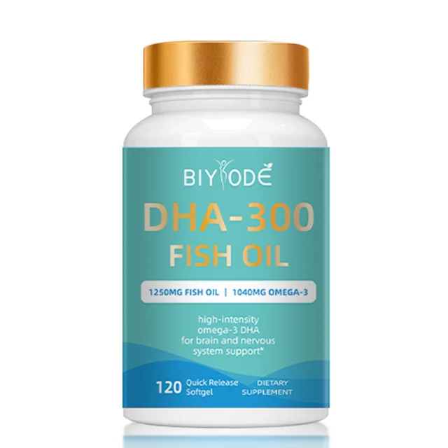 DHA 300 Omega 3 Fish Oil Softgel Capsules Supplement Customized - Shop at LoveMi