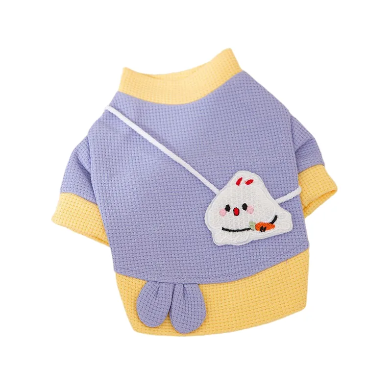 Pet Dog Hoodie Cartoon Lightweight Coat For Small Dogs Fashionable Pet Outfit Purple - Shop at LoveMi