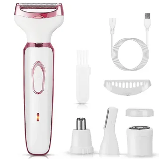 4 In 1 Electric Razor For Women Painless Grooming Kit Rechargeable Eyebrow Nose Hair Pubic Hair Bikini Trimmer Face Shaver - Razor For Women - View 1
