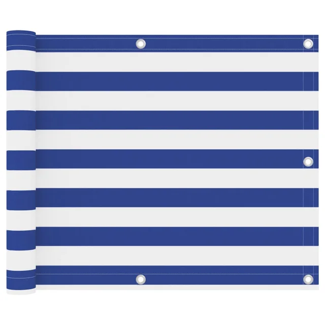 Balcony Privacy Screen Anthracite Oxford Fabric Balcony Privacy Screen Anthracite Oxford Fabric White And Blue - Shop at LoveMi