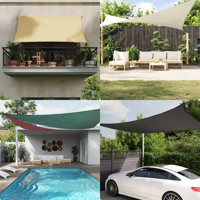Sun Shade Sail Oxford Fabric Rectangular 2.5x3 m Anthracite Taupe - Shop at LoveMi