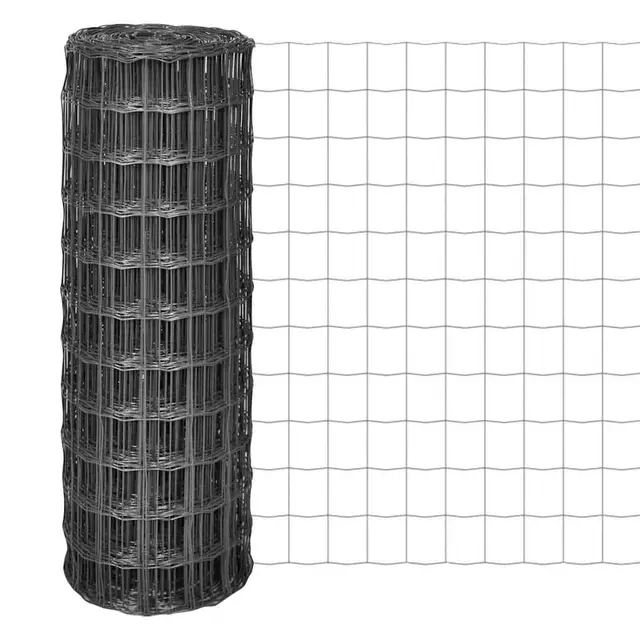 Garden fence, wire mesh fence, welded wire mesh, 10x0.8 m, wire mesh fence Gray - Shop at LoveMi