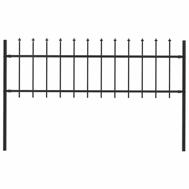 garden fence with spearheads 1.8 m garden fence Black - Shop at LoveMi