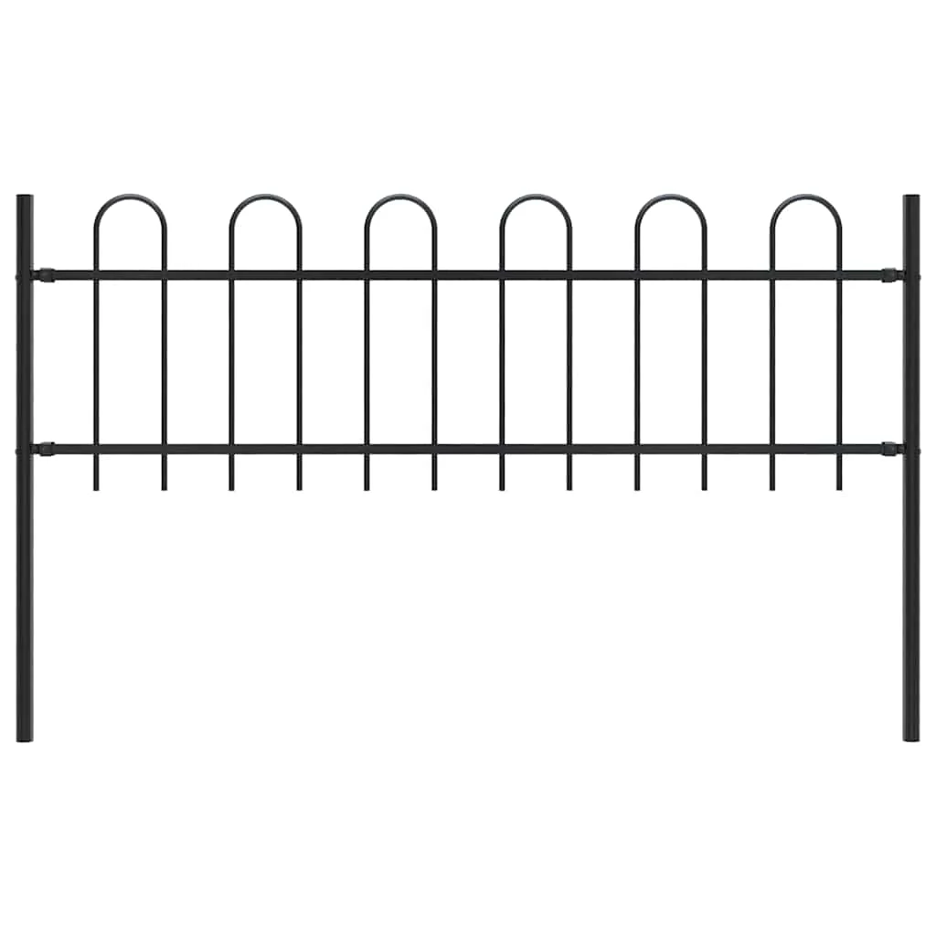 garden fence with bar design 1.8 m garden fence - Black