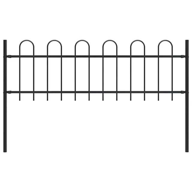garden fence with bar design 1.8 m garden fence Black - Shop at LoveMi