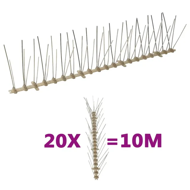 20 piece bird deterrent spike set, 10 m, 5 rows 10 M - Shop at LoveMi