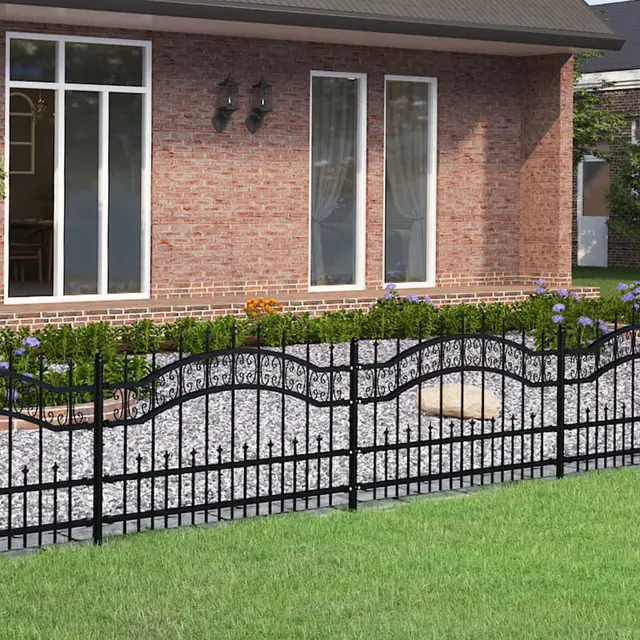 Garden Fence with Spearhead Powder Coated 240 X 115 Cm - Shop at LoveMi