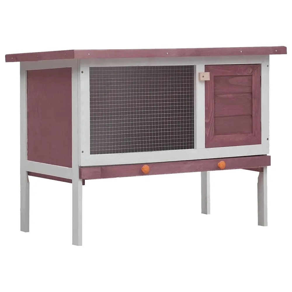 Rabbit hutch, small animal house, rabbit hutch, 1 level, rabbit hutch 1 - Brown