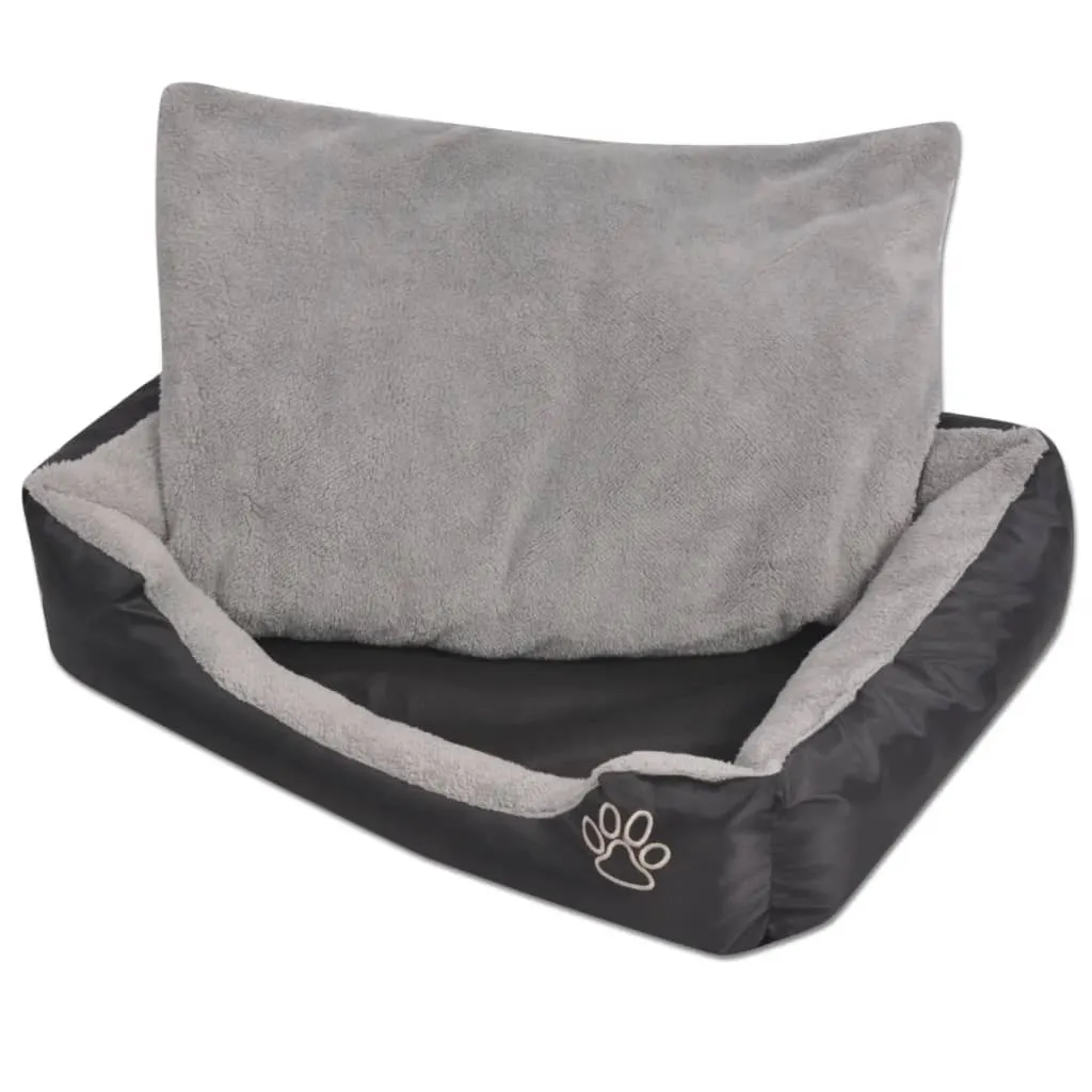 dog bed with padded cushion, size M - Black