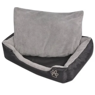 dog bed with padded cushion, size M - Black