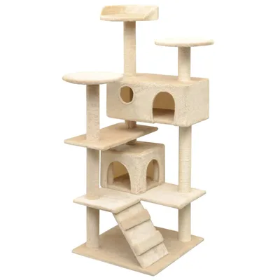 Sisal Cat Scratching Post 125 cm Sisal Cat Scratching Post Beige - Shop at LoveMi
