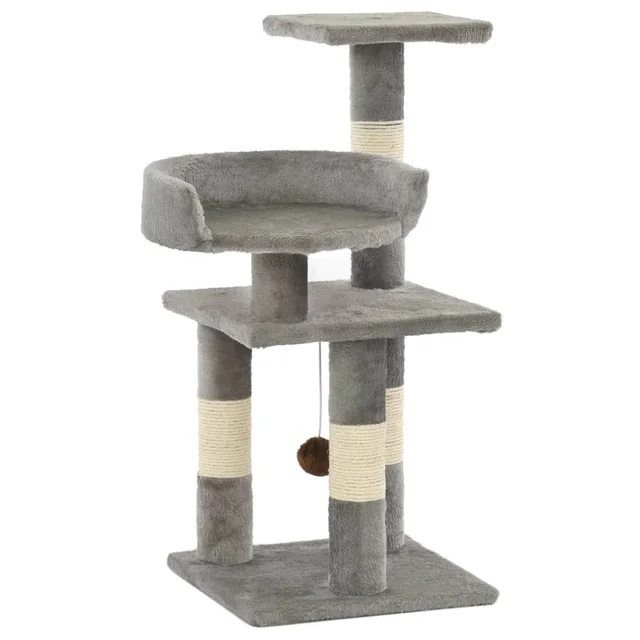 Cat Scratching Post with Sisal Scratching Columns 65 cm Cat Scratching Post Gray - Shop at LoveMi