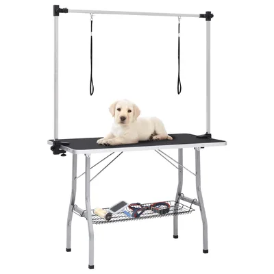 Adjustable Grooming Table for Dogs with 2 Loops 110 X 60 X 76 Cm - Shop at LoveMi