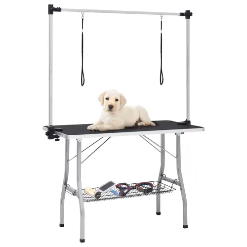 Adjustable Grooming Table for Dogs with 2 Loops 110 X 60 X 76 Cm - Shop at LoveMi