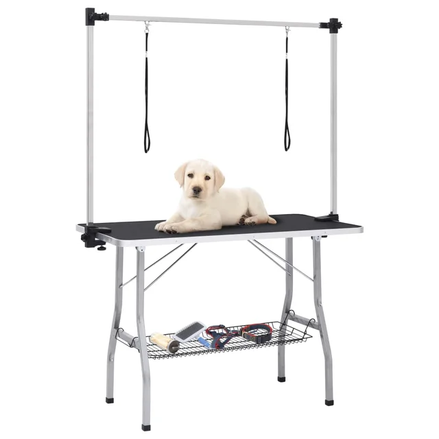 Adjustable Grooming Table for Dogs with 2 Loops 110 X 60 X 76 Cm - Shop at LoveMi