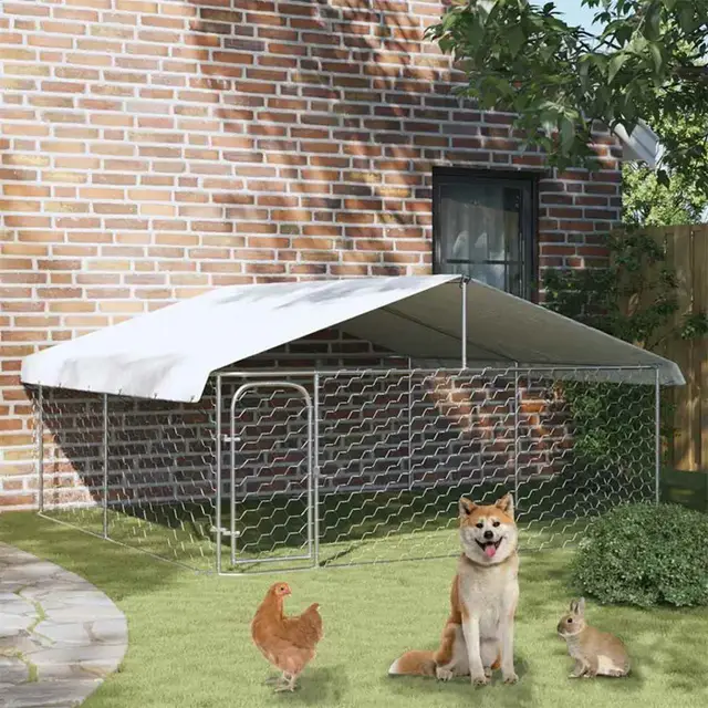 Outdoor Dog Kennel with Roof Outdoor Dog Kennel with 300 X 300 X 150 Cm - Shop at LoveMi