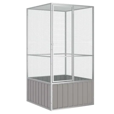 bird cage anthracite 111x107x211.5 cm Galvanized bird cage Gray - Shop at LoveMi