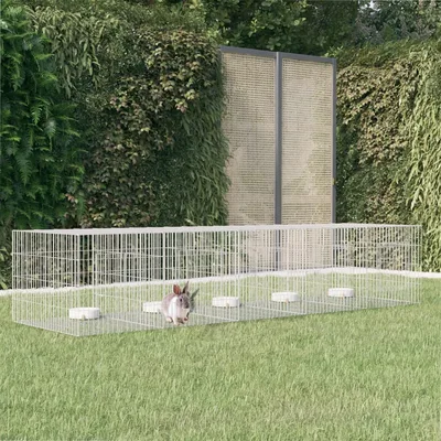 Rabbit Cage 78x Galvanized Iron Rabbit Cage 2 273 X 79 X 54 Cm - Shop at LoveMi