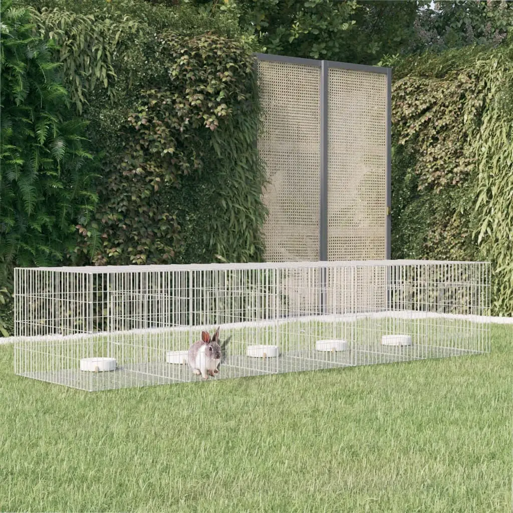 Rabbit Cage 78x Galvanized Iron Rabbit Cage 2 - 273 X 79 X 54 Cm