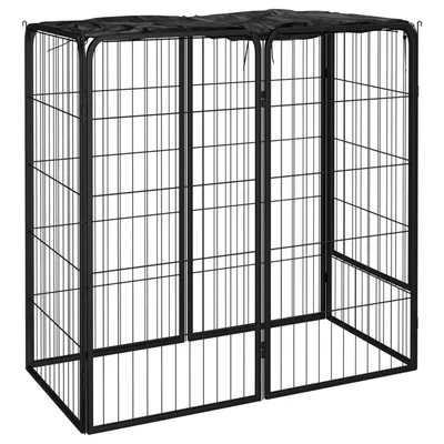6 piece dog playpen, powder coated 100 X 50 X 100 Cm - Shop at LoveMi
