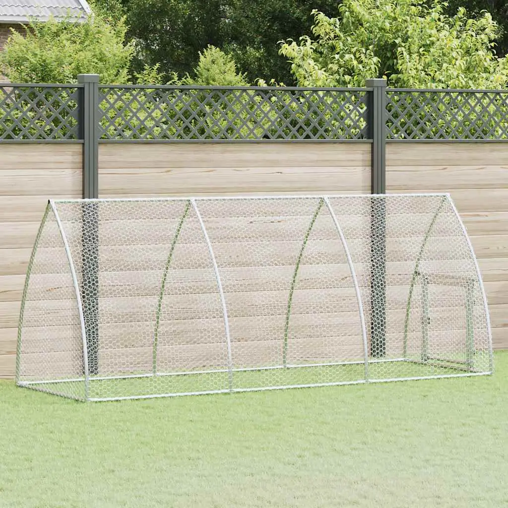 Chicken Cage Silver Galvanized Chicken Cage Silver - 300 X 105 X 120 Cm