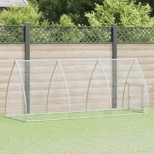 Chicken Cage Silver Galvanized Chicken Cage Silver 300 X 105 X 120 Cm - Shop at LoveMi