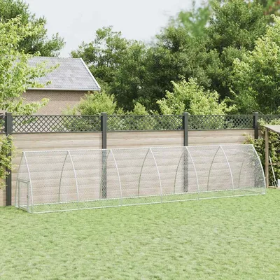 Chicken Cage Silver Galvanized Chicken Cage Silver 600 X 105 X 120 Cm - Shop at LoveMi